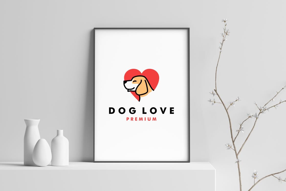 dog love logo preview image.