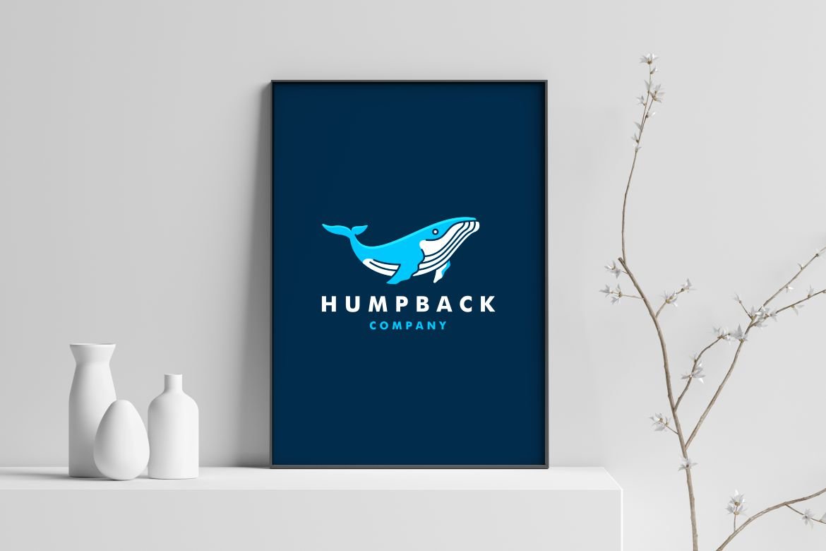 humpback whale logo preview image.