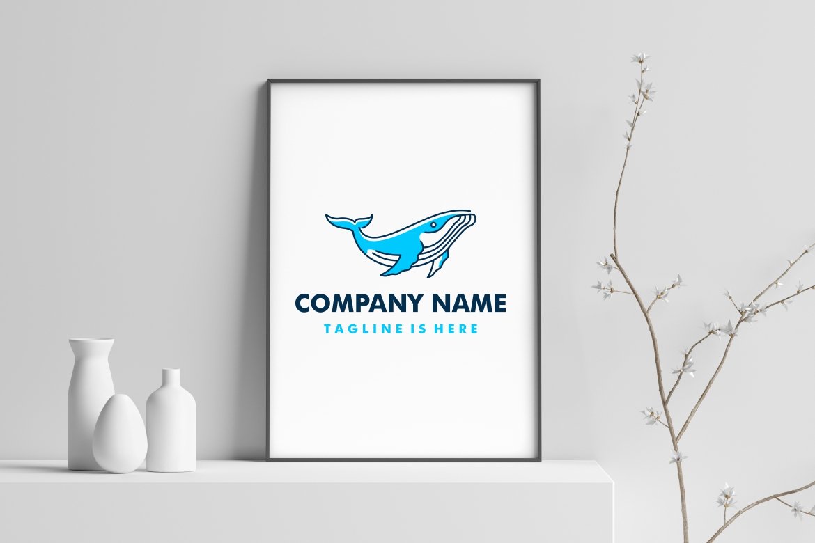 humpback whale logo preview image.