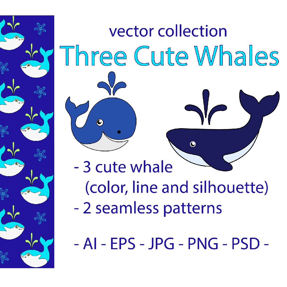 Three Cute Whales cover image.