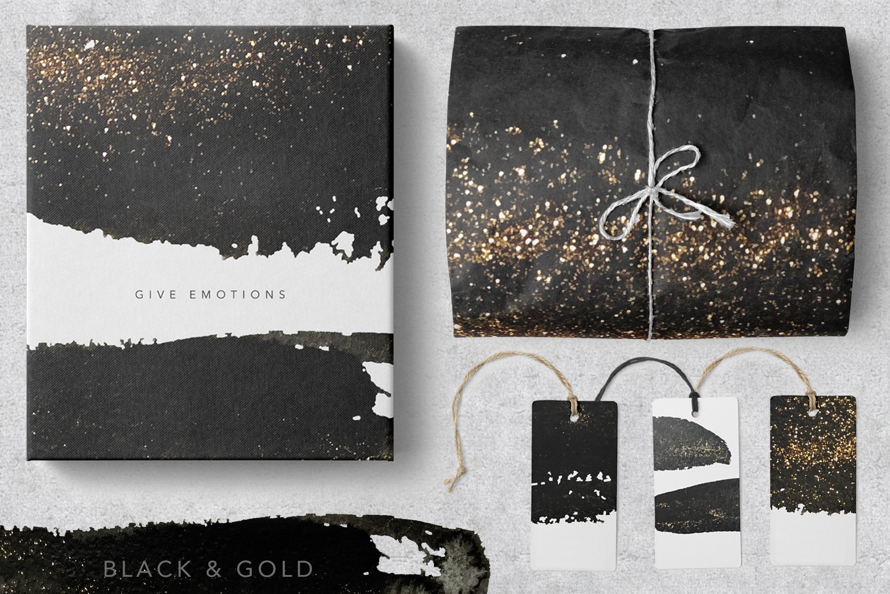 Black & Gold textures preview image.