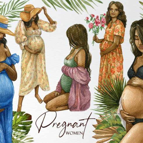 Watercolor pregnancy illustration cover image.