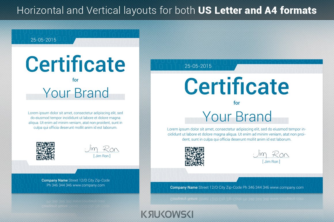 IT Certificate Template cover image.