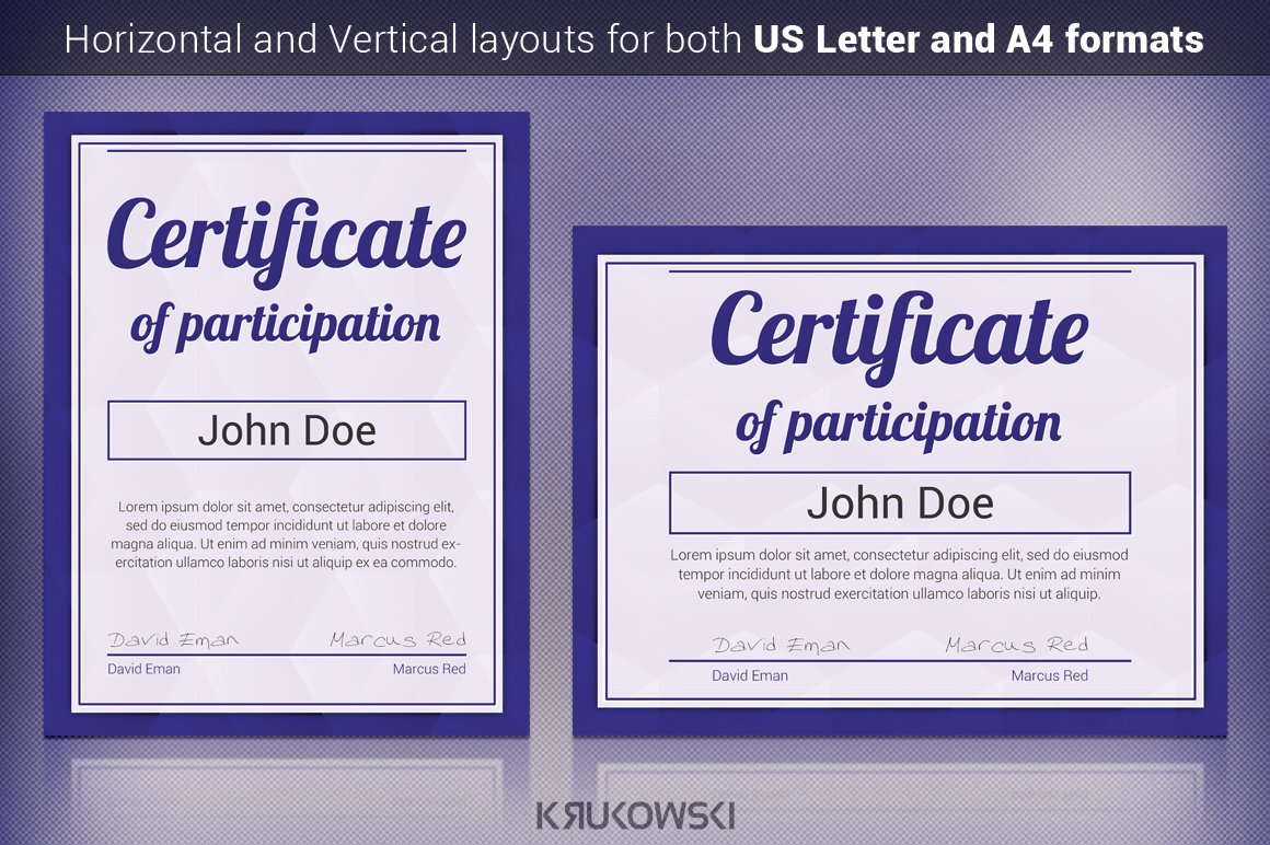 Certificate of Participation cover image.