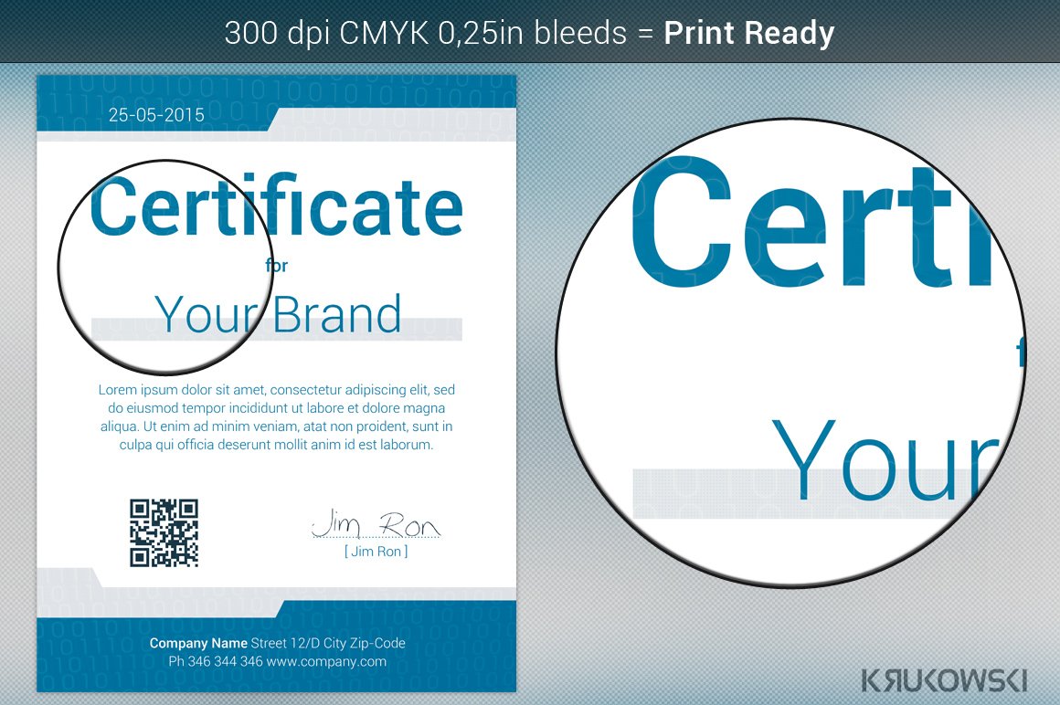 IT Certificate Template preview image.