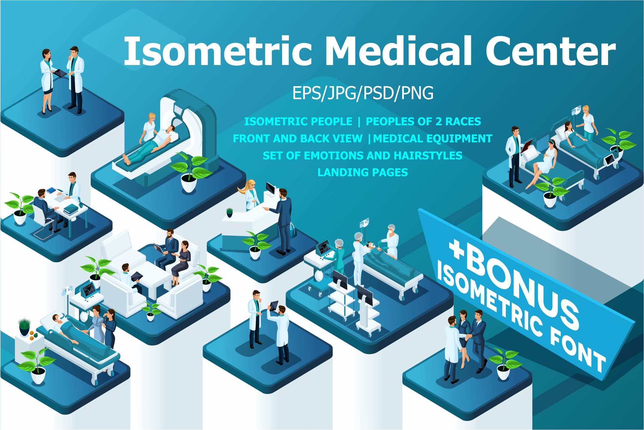 Large Kit Isometric Medical Center cover image.