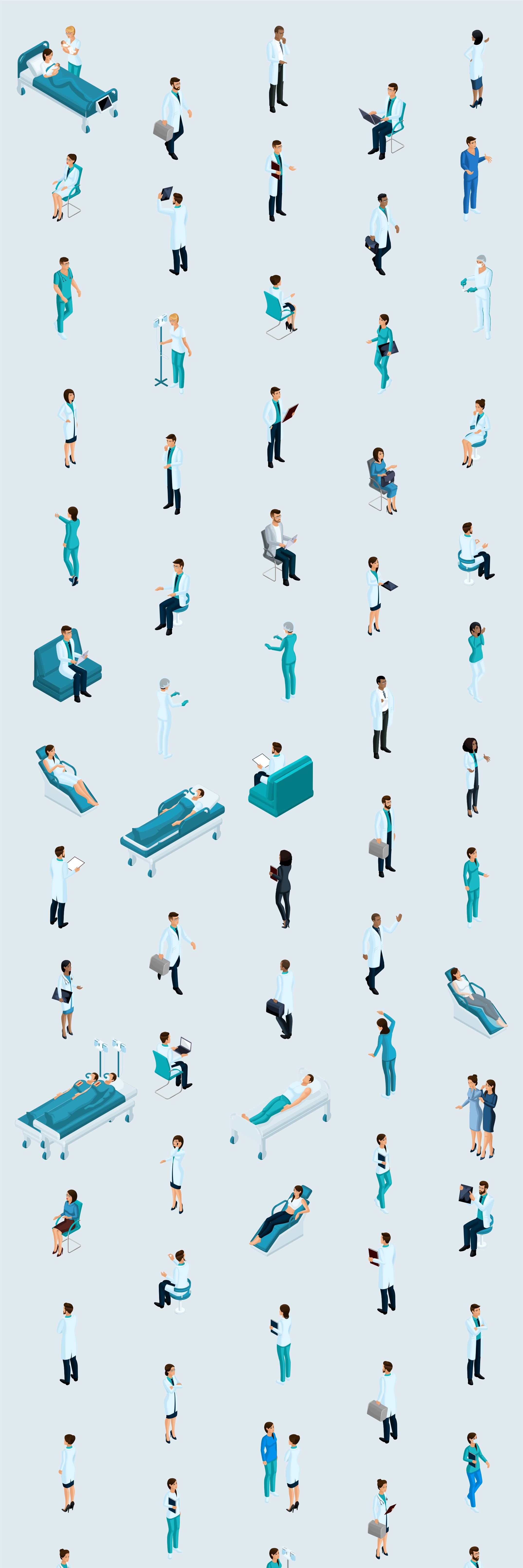 Large Kit Isometric Medical Center preview image.