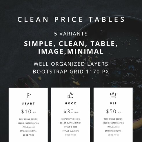 Clean Price Tables cover image.