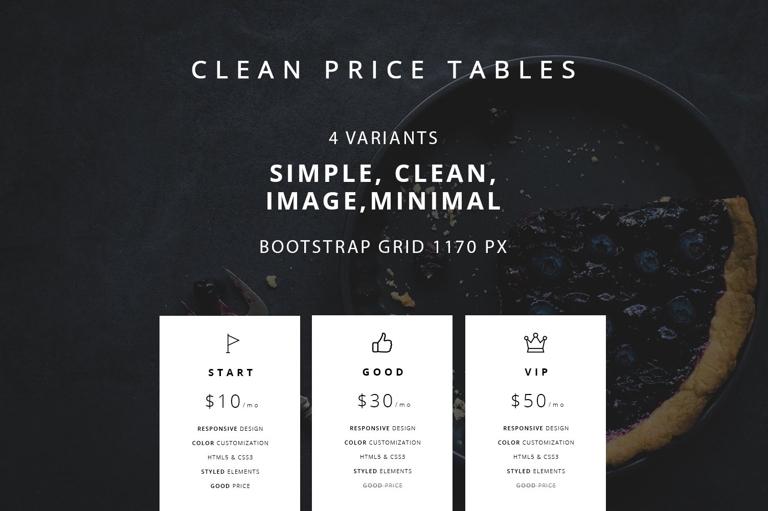 Clean price tables - HTML ver. cover image.