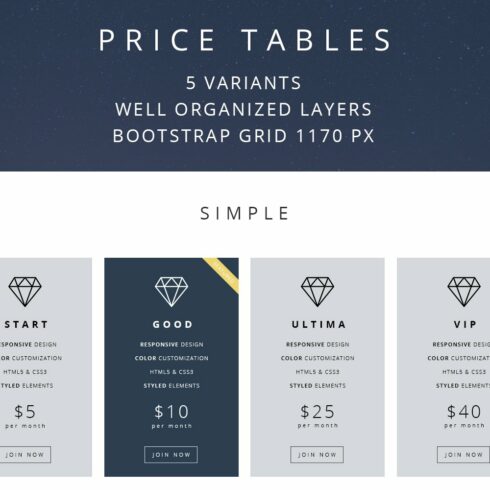 Simple Pricing Tables cover image.
