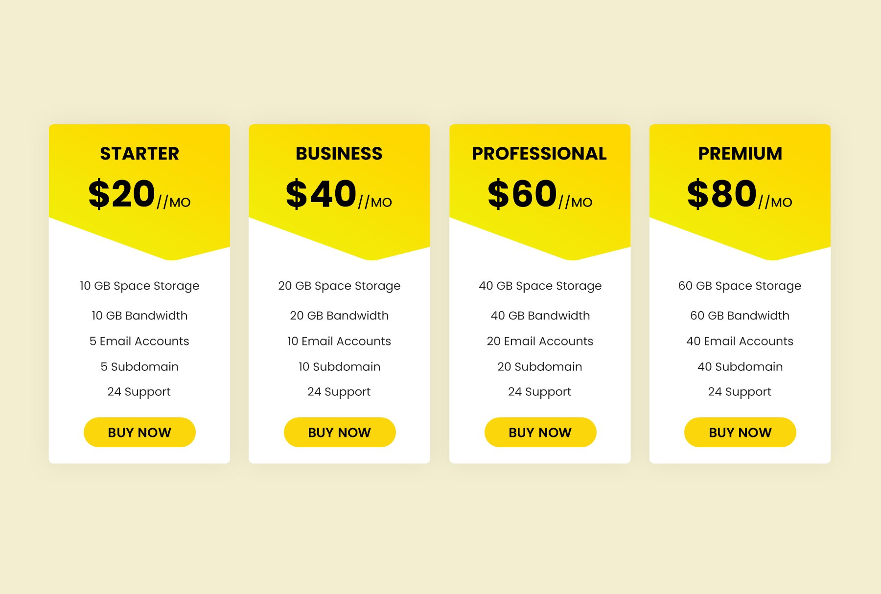 Clean Pricing Tables preview image.