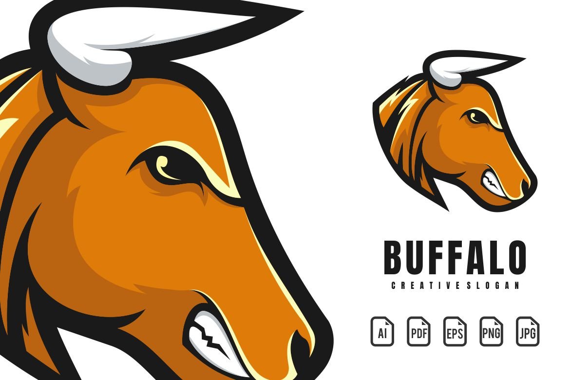 Buffalo Mascot Logo cover image.