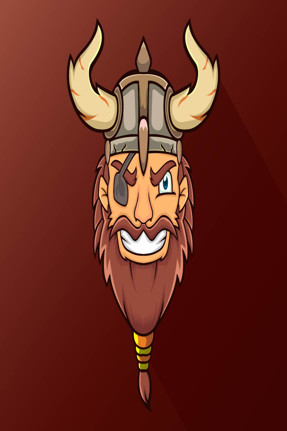Viking cartoon mascot logo Bundles pinterest preview image.