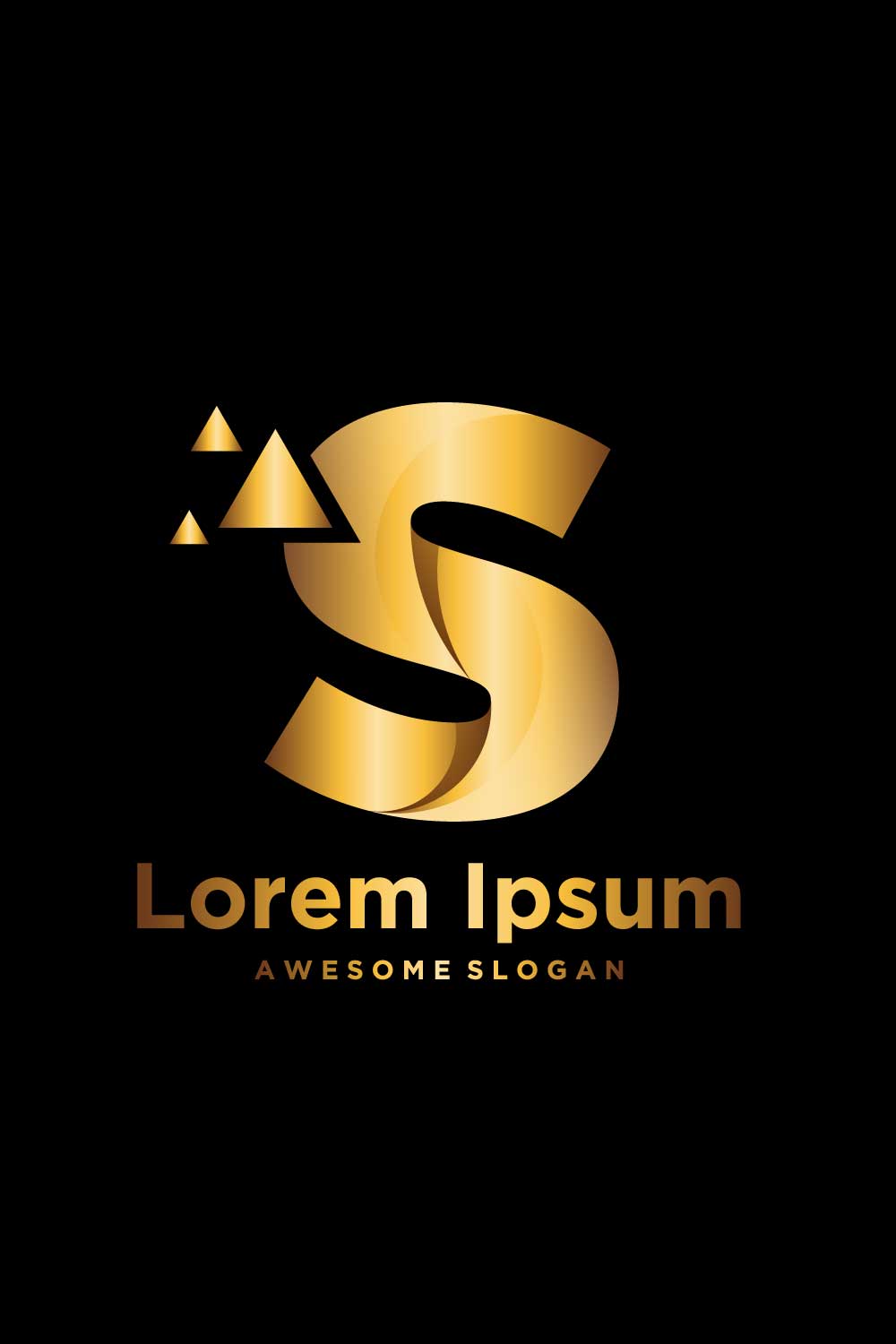 Company letter S logo luxury gradient design pinterest preview image.