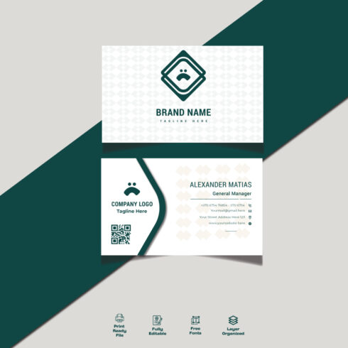 5+ Modern Business card Template stock illustration cover image.