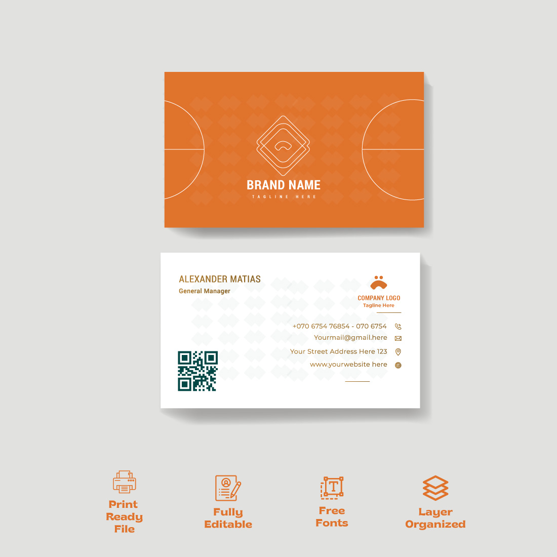 5 corporate business card template layout Vector illustration Stationery design preview image.