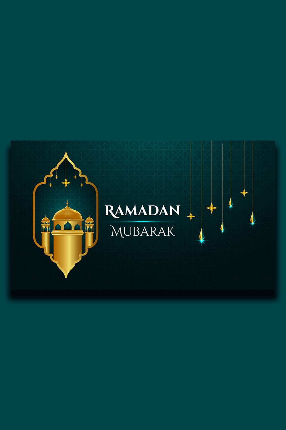 Ramadan Kareem Greetings Background pinterest preview image.