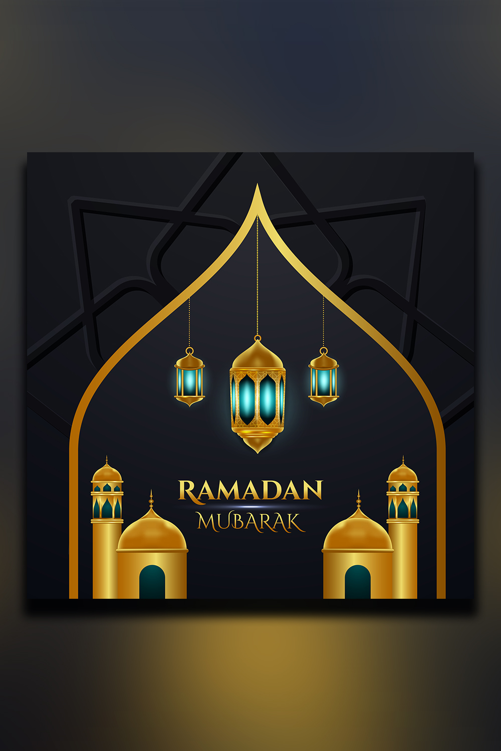 Ramadan Celebration Social Media Post pinterest preview image.