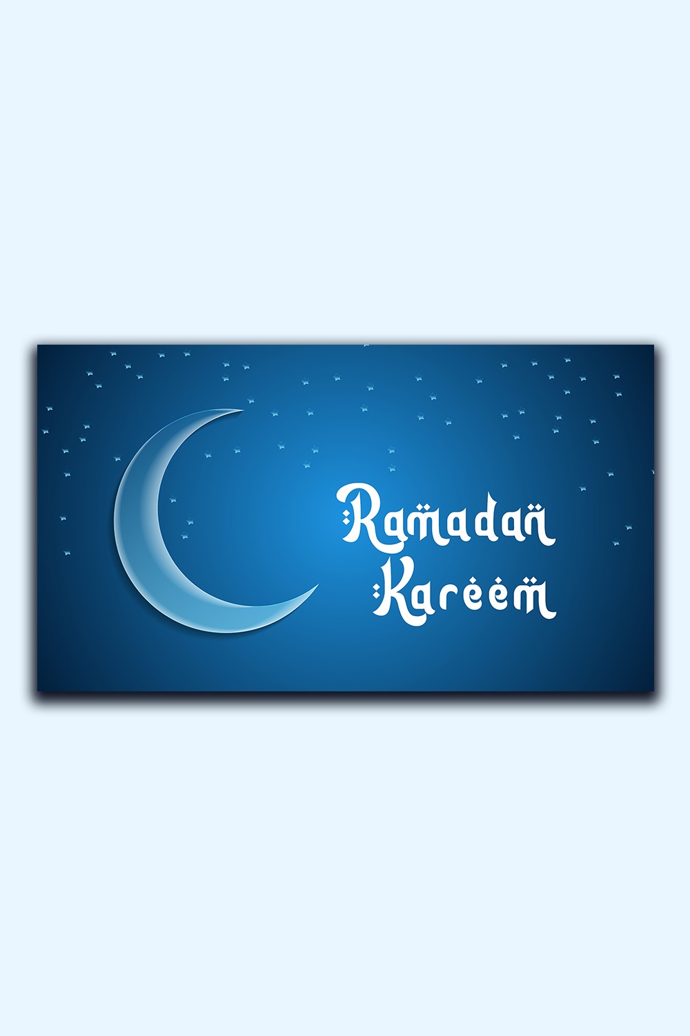 Ramadan Kareem greetings banner design pinterest preview image.