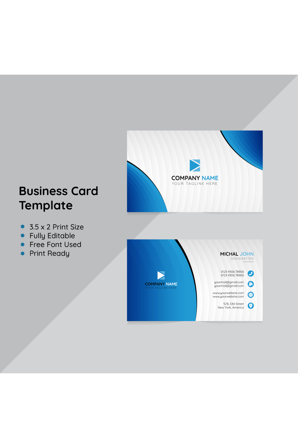 Business Card Design pinterest preview image.