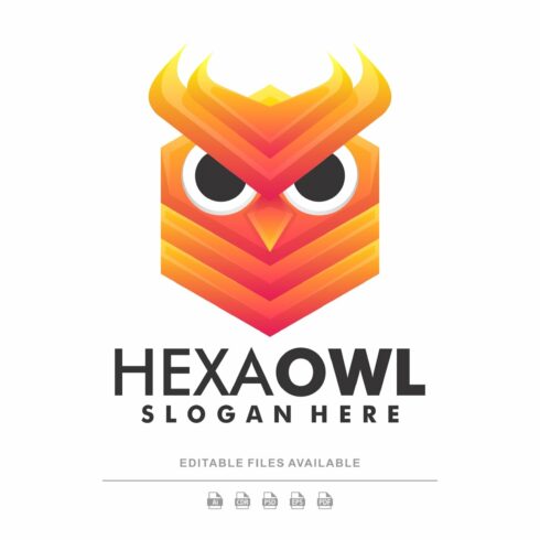 Hexagon Owl Gradient Logo cover image.