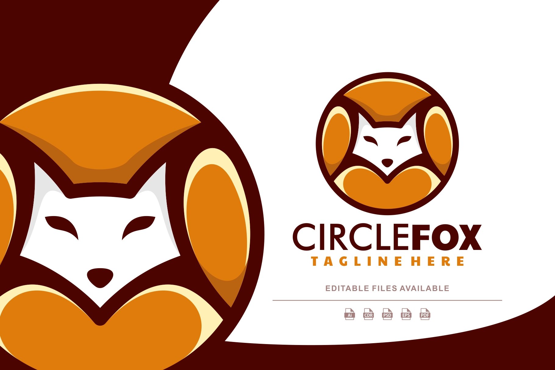 Circle Fox Simple Mascot Logo cover image.