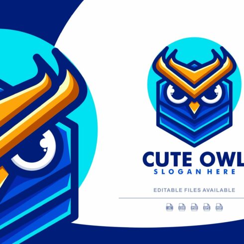 Owl Simple Mascot Logo cover image.