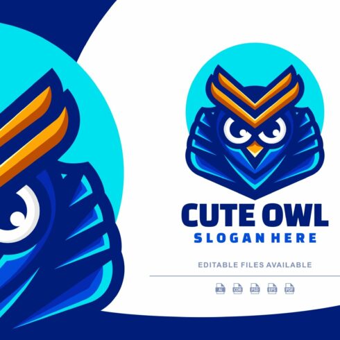 Owl Simple Mascot Logo cover image.