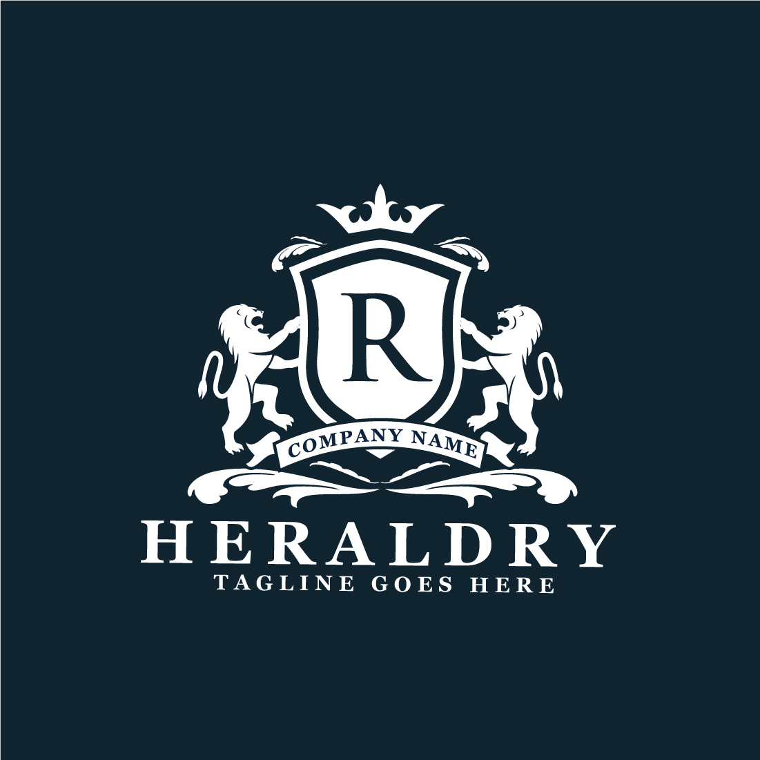 Royal Lion Heraldic Logos preview image.