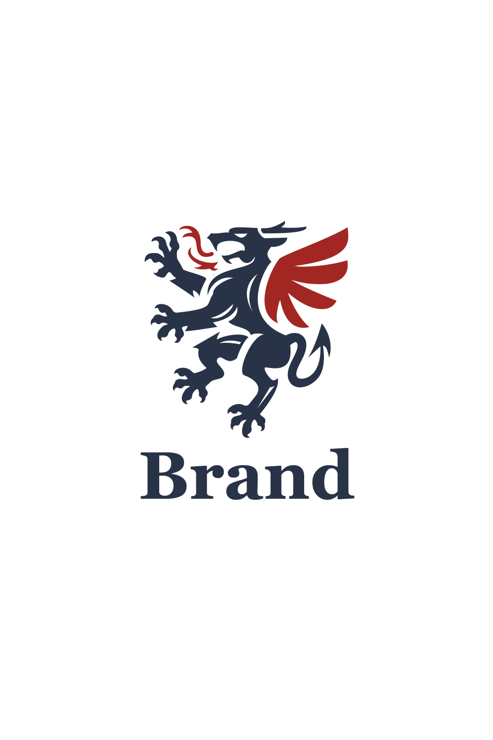 Dragon Heraldic Logos pinterest preview image.