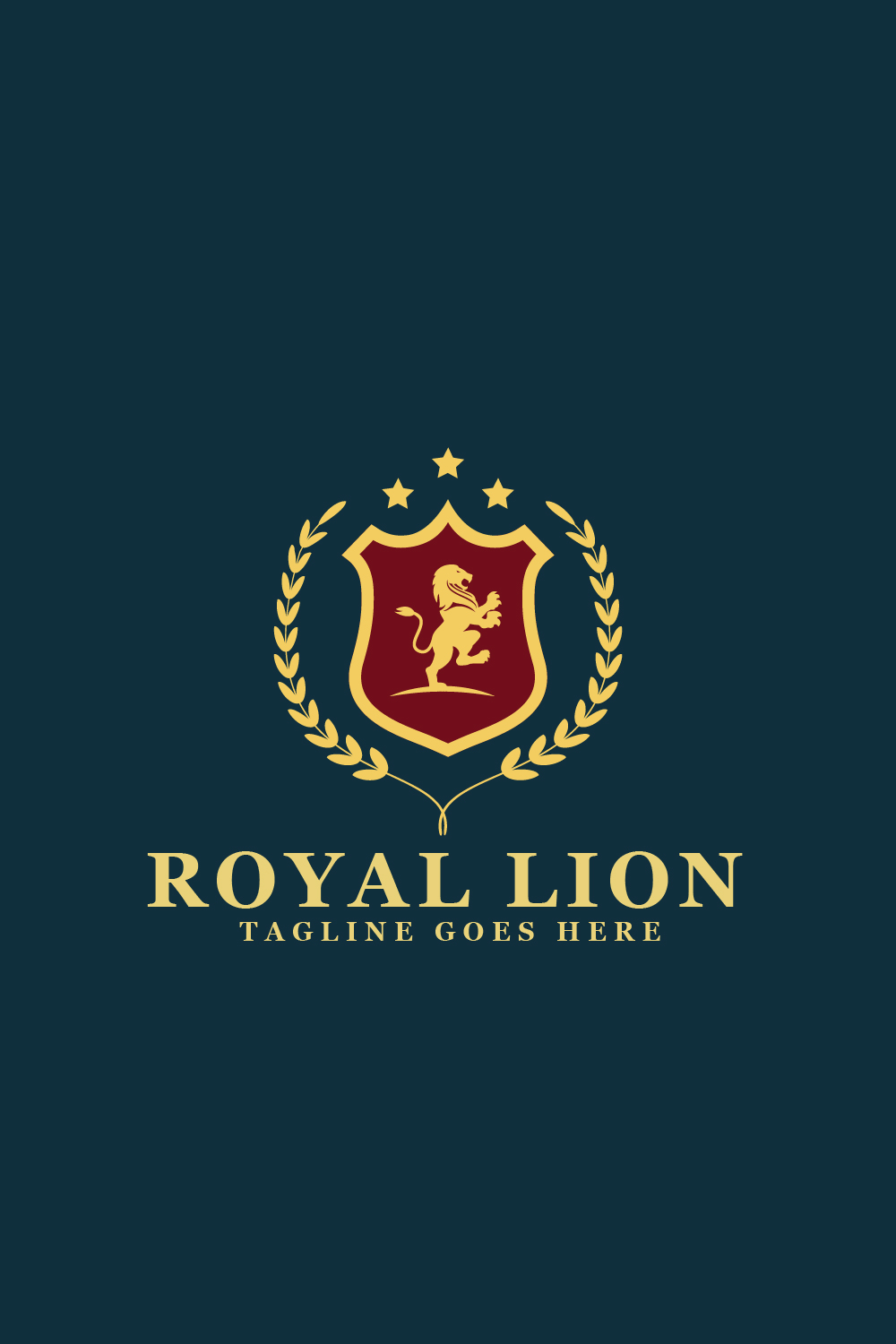 Royal Lion Heraldic Logos pinterest preview image.