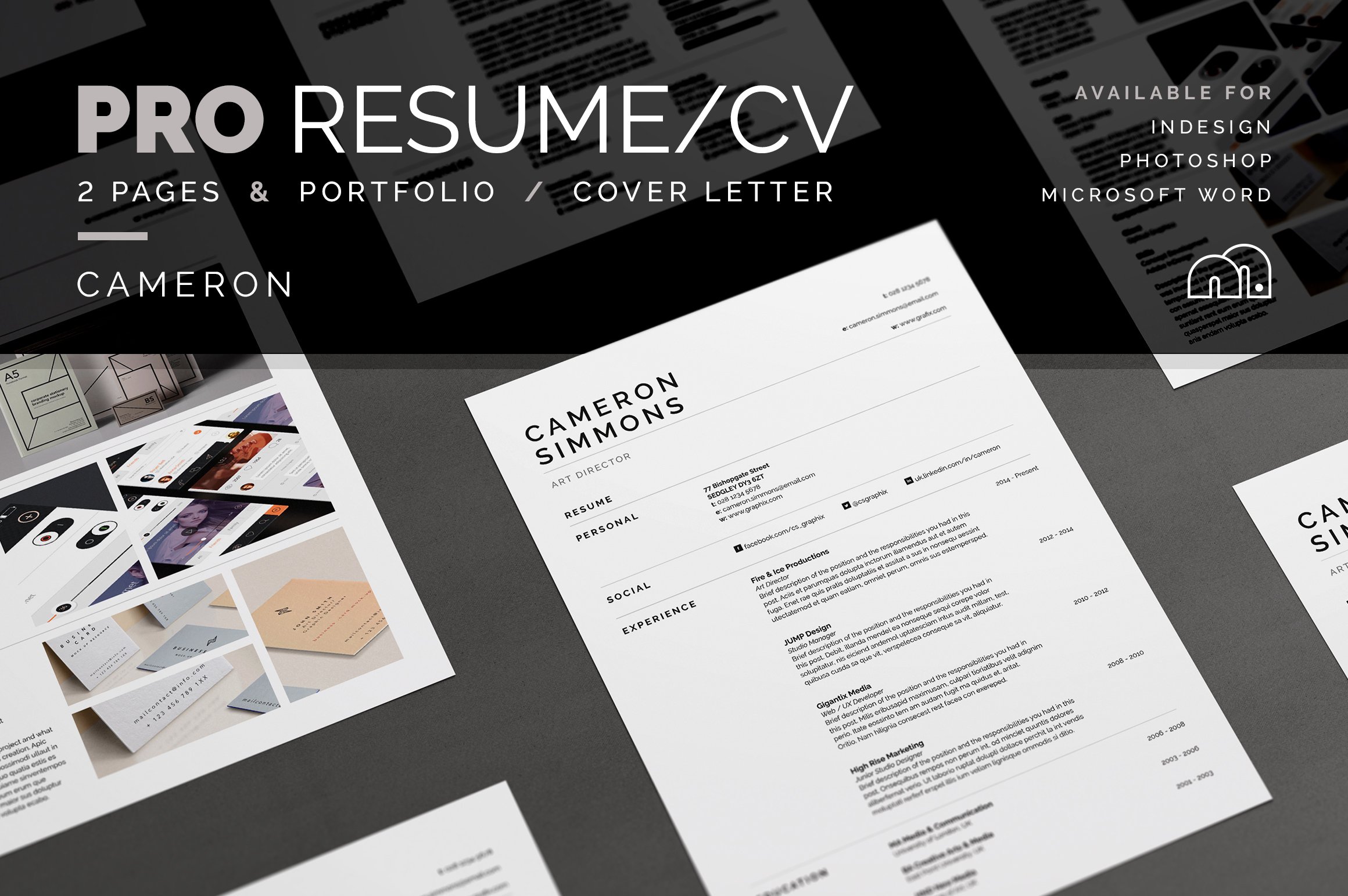Pro Resume/CV - Cameron cover image.