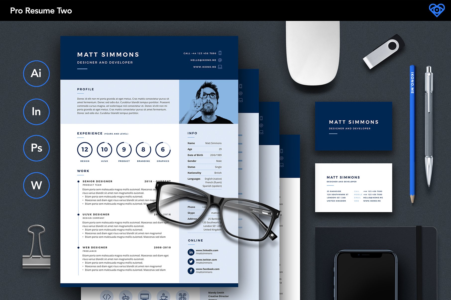 Pro Resume 2 preview image.