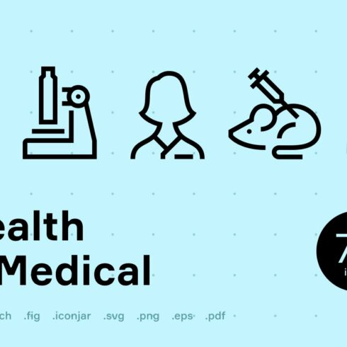 Health & Medical Line Icons cover image.