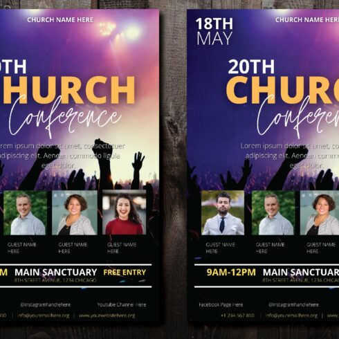 CHURCH CONFERENCE CANVA TEMPLATE cover image.