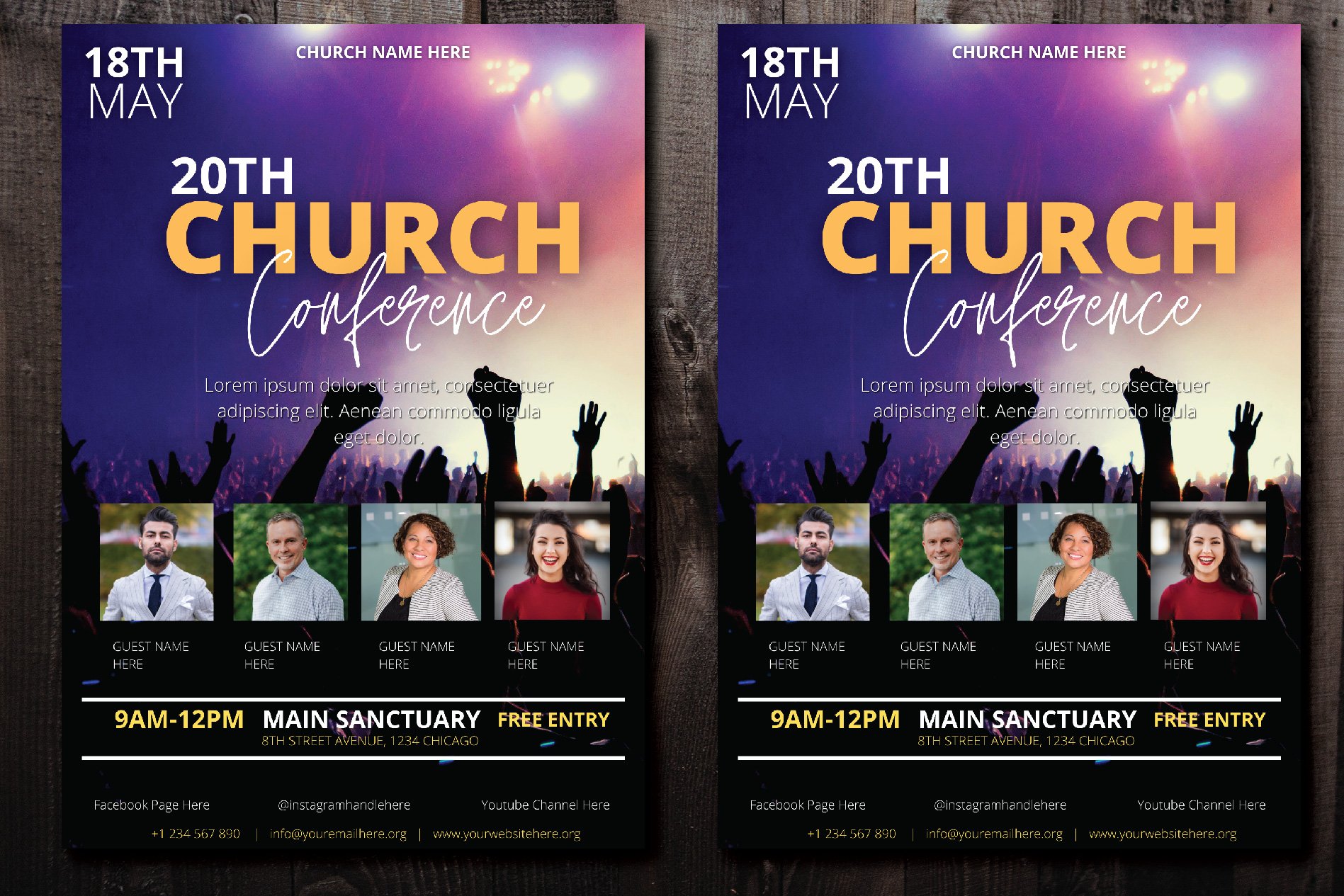 CHURCH CONFERENCE CANVA TEMPLATE cover image.