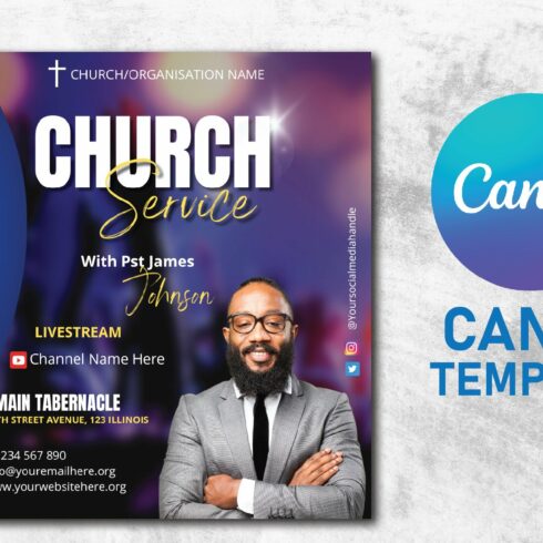 CHURCH FLYER CANVA TEMPLATE cover image.