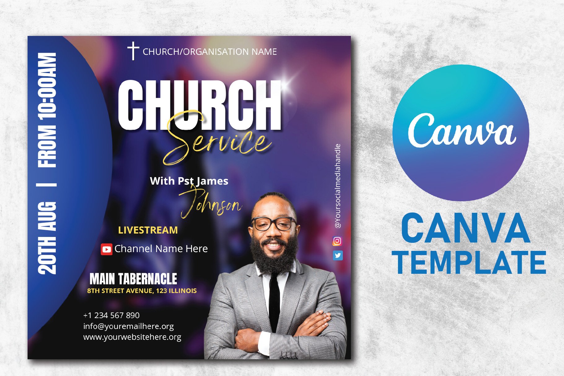 CHURCH FLYER CANVA TEMPLATE cover image.