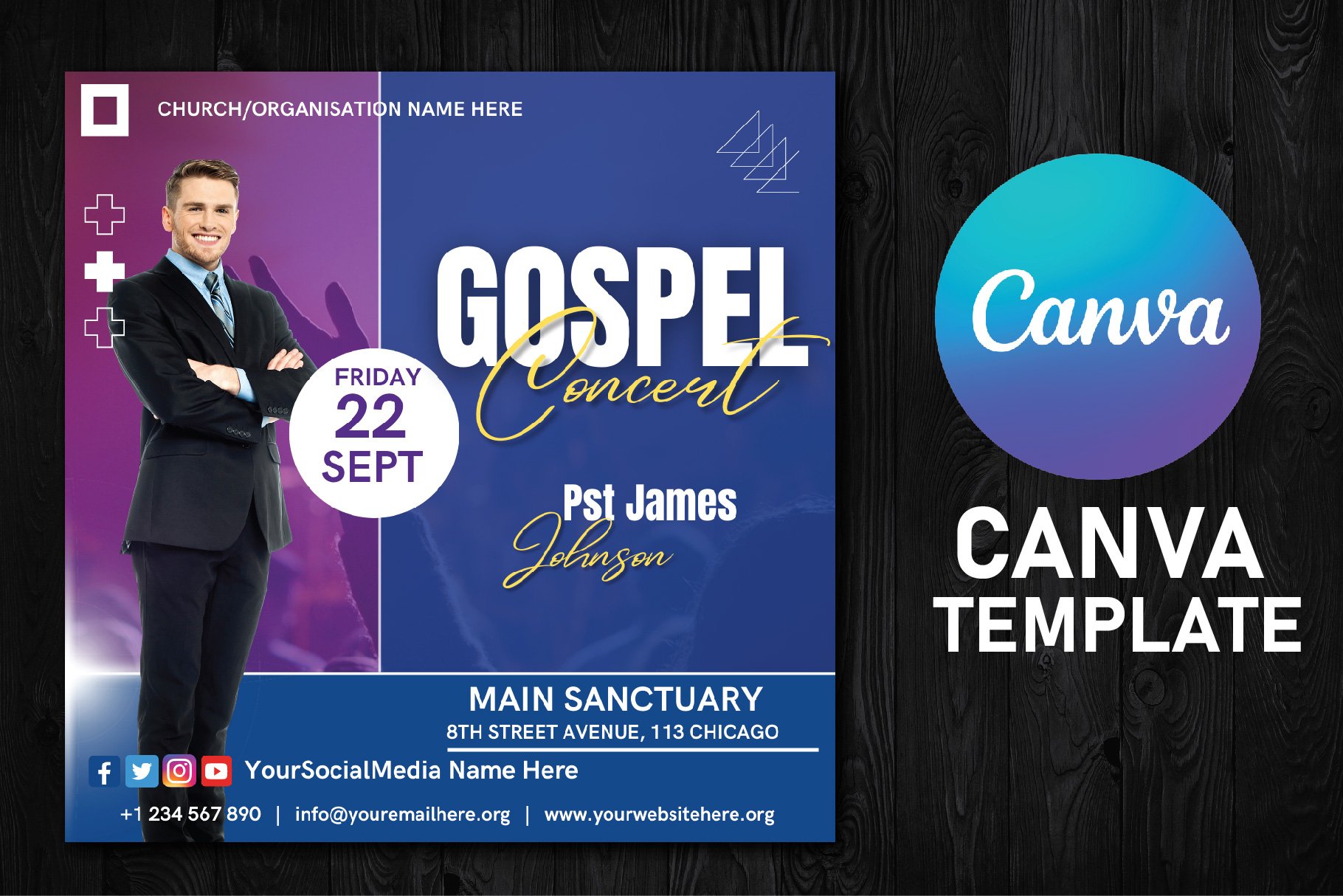 Church Event Canva Template cover image.