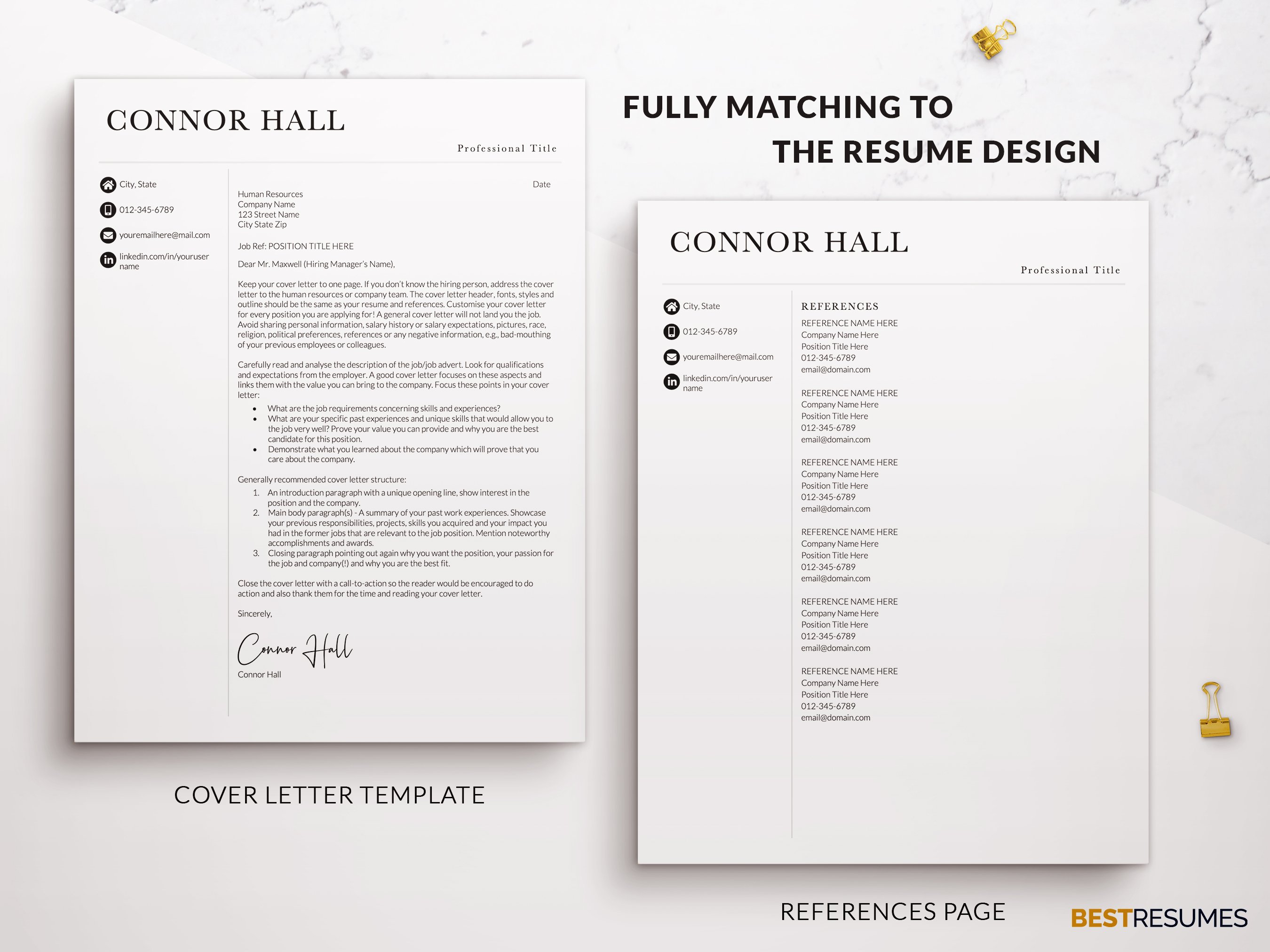 Professional Resume Page Simple CV preview image.