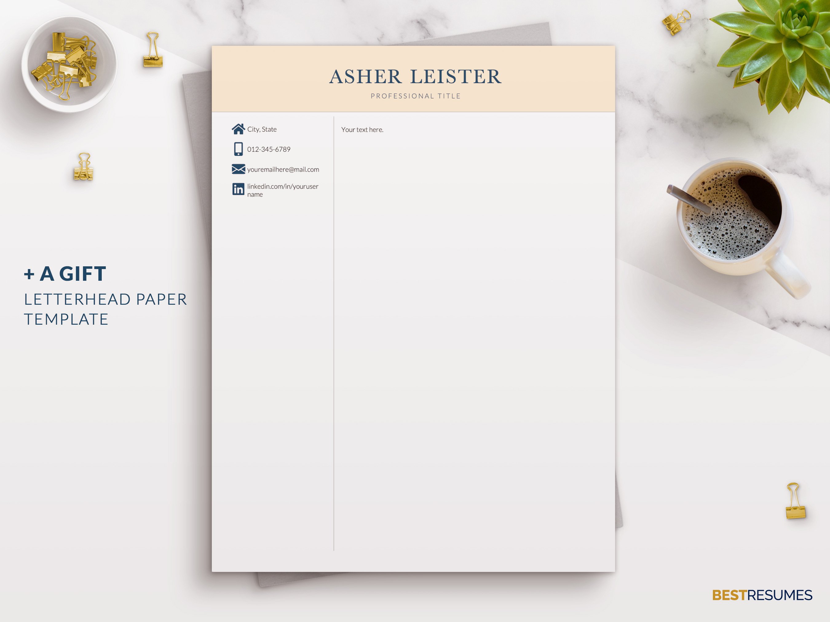 professional resume template letterhead template asher leister 462