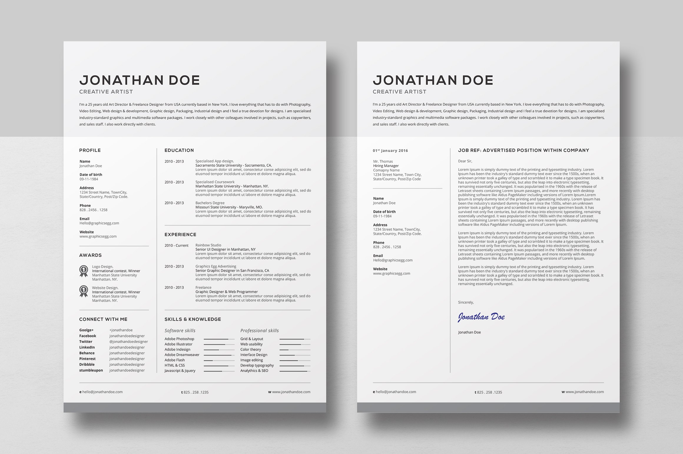 Professional Resume + Cover Letter 6 preview image.