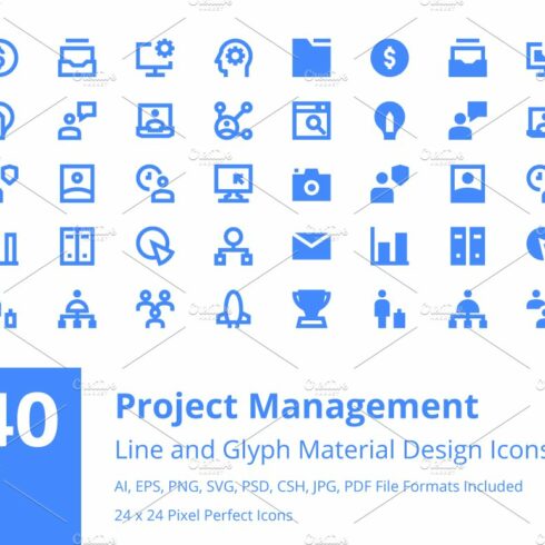 240 Project Management Material Icon cover image.
