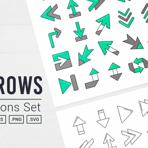 Arrows Vector Icon Set cover image.