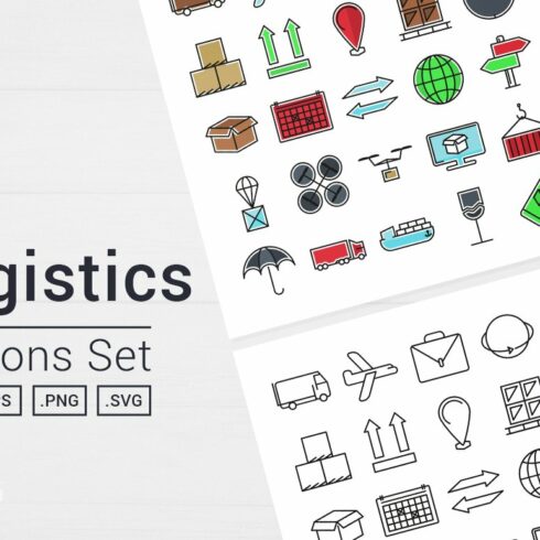 Logistics Icons Set cover image.