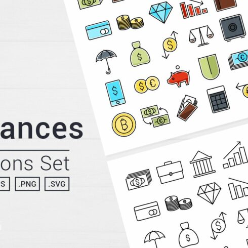 Money Finance Icons Set cover image.