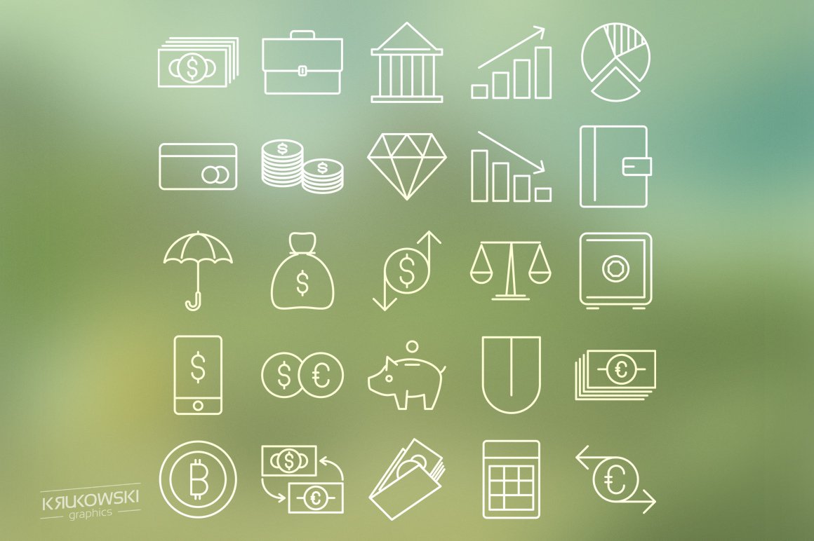 Money Finance Icons Set preview image.