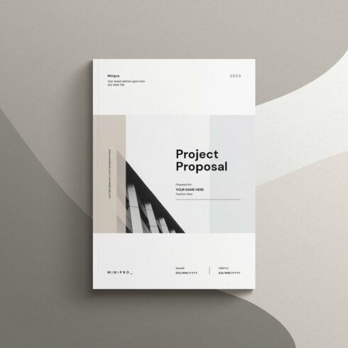 Project Proposal Template Design cover image.