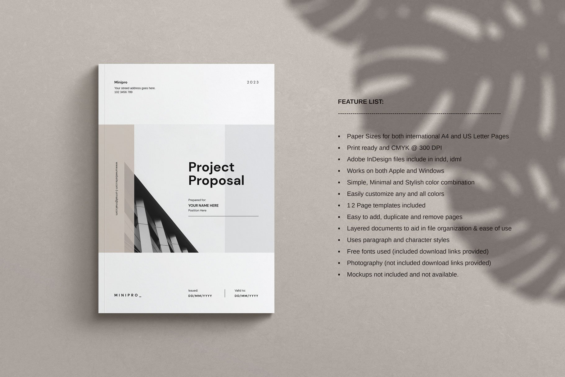 Project Proposal Template Design preview image.