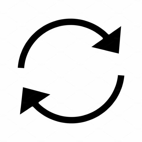 Refresh arrows glyph icon cover image.
